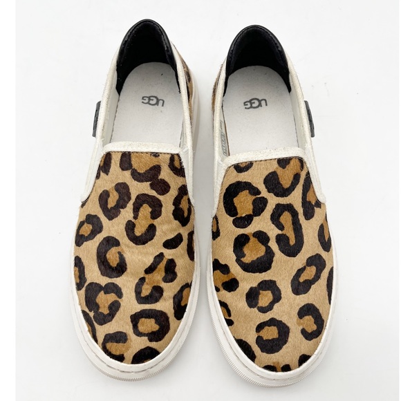 Ugg Alameda Spotty Animal Printed Easy Slip-on Sneaker Women's Size 6 Cow Hair - Picture 4 of 7